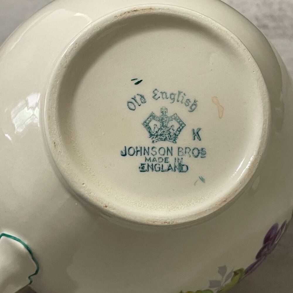 Vintage Johnson Brothers California Fruit 40 oz Beige Pitcher England c.1930 - Picture 9 of 9